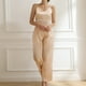 thumbnail image 2 of Gibobby Pijamas para mujer Pijamas de mujer Lencería Lencería de satén Sexy Camisón Slips Conjuntos de dormir Sexy Slips Ropa de dormir Conjuntos de camisón(Oro Rosa,G), 2 of 5