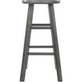 thumbnail image 4 of Home Square 2 Piece Transitional Solid Wood Counter Stool Set in Rustic Gray, 4 of 6