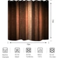 thumbnail image 6 of Brown Copper Shower Curtain Bronze Rust Striped Earth Tone Pale for Mens Peach Tan Clay Strip Farmhouse Rustic Vintage Bathroom Fabric 72x72 Inch with Plastic Hook, 6 of 6