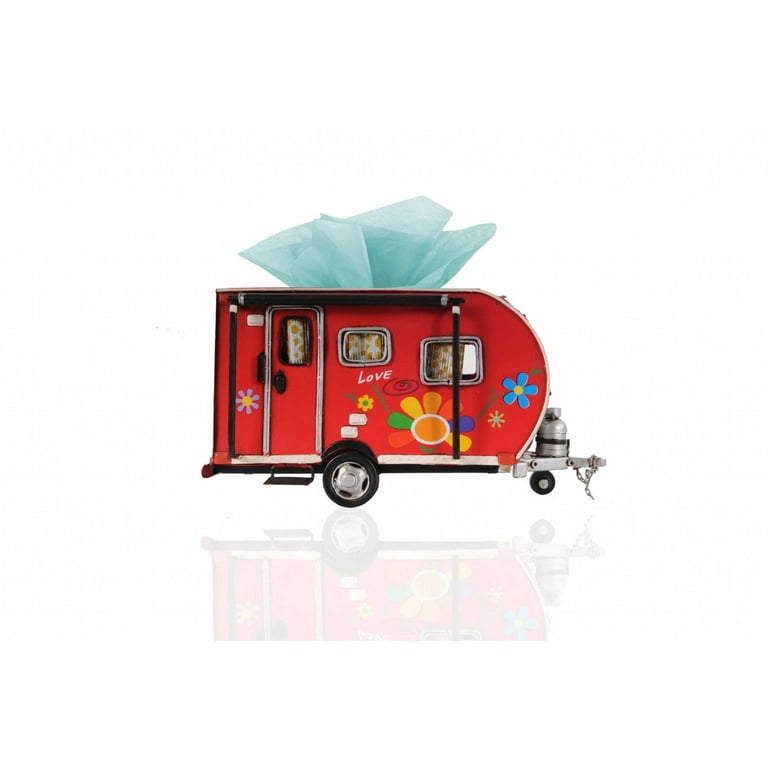 Red Camper Trailer Model Tissue Holder Red Camper Trailer Model Tissue Holder