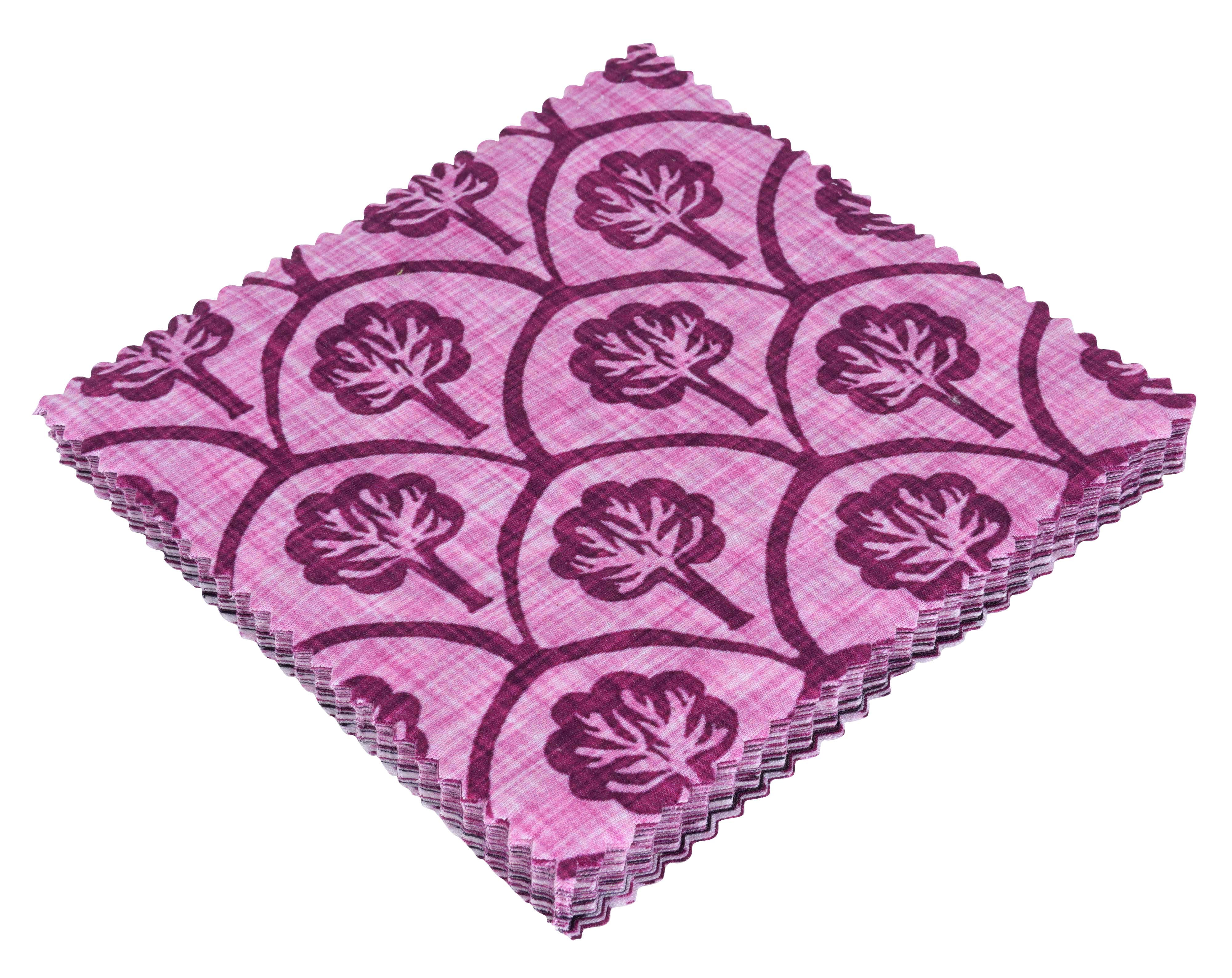 Soimoi Precut 10-inch Block Prints Cotton Fabric Bundle Quilting Squares Charm Pack DIY Patchwork Sewing Craft- Pink & White