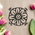 thumbnail image 3 of Flower Pattern Art Rubber Stamp, Laser Engraved Craft Stamp on Wood Mounted Block, Size 1-3/4” x 1-3/4”, Made in USA, 3 of 7