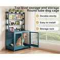 thumbnail image 3 of 40" Large Dog Crate Furniture - Solid Wood Indoor Kennel Cage for Extra-Large Dogs w/Storage Shelves, Eco-Friendly Water-Based Paint, Durable Pet House, Dog Crate Furniture, 3 of 8