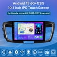thumbnail image 2 of Asure 8-Core 6+128GB Car Radio for Honda Accord (2013-2017 Low-end), 10.1" Android 15 Stereo with Apple CarPlay/GPS Nav/Wi-Fi/BT 5.4/Backup Camera, 2 of 13