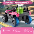 thumbnail image 4 of OLAKIDS 12V Ride on UTV, Battery Powered Off-Road Kids Electric Vehicles with Remote Control, Music, Horn, MP3, Lights, 3 Speeds, Soft Start, Ride on Truck for 3+ Boys Girls, 4 of 9