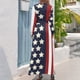 thumbnail image 3 of Vestido largo con estrellas y rayas patrióticas rojas, blancas y azules Cóctel de vestidos Vestido largo de mujer Ropa de mujer, 3 of 5