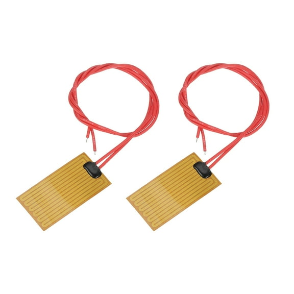 2pcs Heater Film Heating Plate 7W 12V Polyimide Adhesive Heat Pad 50mmx25mm