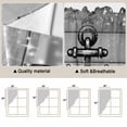 thumbnail image 5 of Nautical Anchor Swag Valances for Windows, Kitchen Curtains 36 Inch Length 2 Panels Set, Rudder Stars Retro Black Grey Wooden Grain Short Curtains for Small Windows Rod Pocket Cafe Curtains 28"x36", 5 of 8