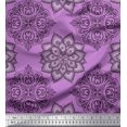 thumbnail image 1 of Soimoi Modal Satin Fabric Floral Mandala Fabric Prints By Yard 42 Inch Wide, 1 of 3