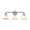 thumbnail image 2 of Woodbridge Lighting Hudson Glen 3-light Glass Bathroom Light in Satin Nickel, 2 of 2