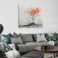 thumbnail image 2 of Chilfamy Orange Leaves Water Droplets Canvas Wall Art Decor Ready To Hang For Bedroom and Kitchen - Home Art Decor 12x12in, 2 of 6