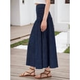 thumbnail image 6 of Women's Long Ankle Length Smocked Waist Summer Weight Skirt S, 6 of 9