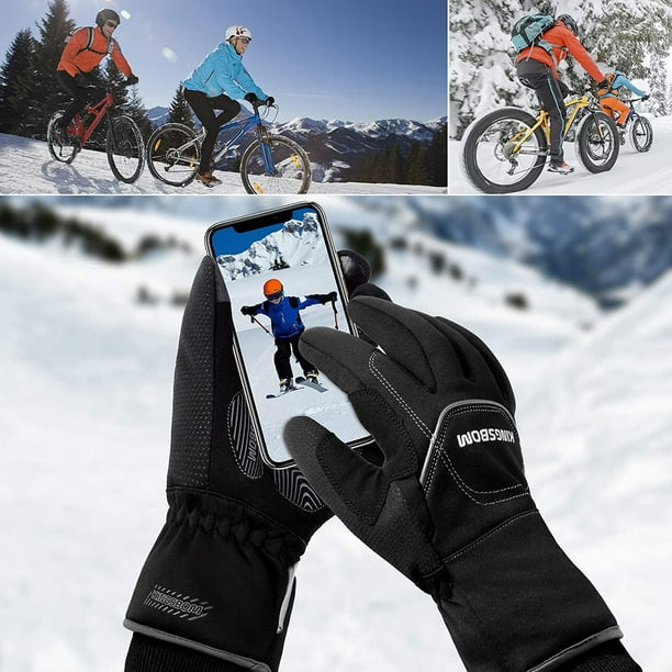 Gants Thermiques Imperméables et Coupe-Vent - Gants Chauds Tactile  Thinsulate d'hiver 3M - pour Le Cyclisme, la Course à Pied et Les Sports en  Plein Air - pour Femmes et Hommes 