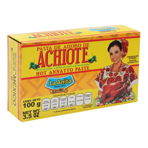 Pasta de adobo de achiote La Anita con habanero 100 g