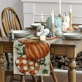 thumbnail image 3 of Artoid Mode Polka Dot Pumpkins Vine Fall Table Runner, Seasonal Autumn Thanksgiving Kitchen Dining Table Decoration for Home Party Decor 13x72 Inch, 3 of 10