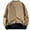 Khaki, variant on fartey Mens Sweater Knit Crew Neck Warm Solid Shirt Top Long Sleeve Casual Loose Fleece Pullover Sweater