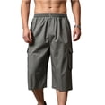 thumbnail image 2 of Men's Cargo Shorts Multi Pocket Straight Leg, Loose Fit Elastic Waist, Quick Dry Breathable Stretchy Outdoor Sports Hiking Casual Work | JASKFLY,Gray L, 2 of 7