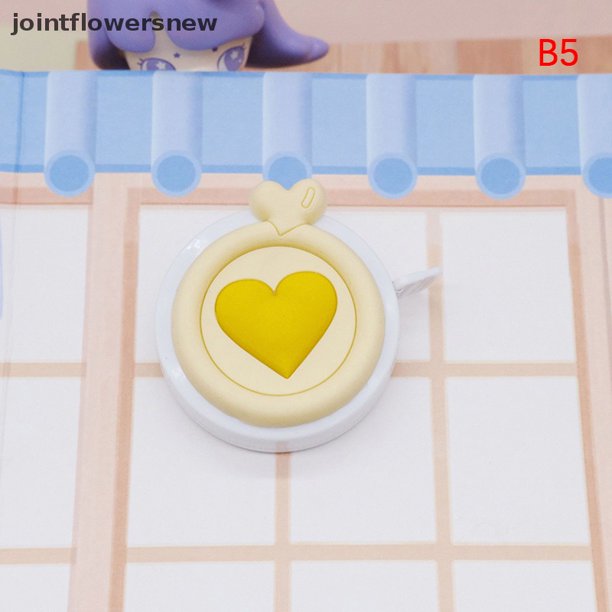 jointflowersnew Macarone Mini Cinta Métrica Portátil Pequeña Busto Cadera Cintura Suave Cuero Regla Retráctil Redonda Altura Niños Centímetro