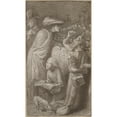 thumbnail image 2 of Simeon Solomon 10x14 Gold Ornate Wood Frame and Double Matted Museum Art Print Titled - I am Starving (1857), 2 of 4
