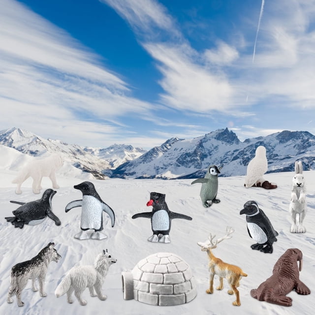 26 Pcs Mini Modèles d'Animaux Arctiques Jouet Design Unique Modèles de Simulation pour Enfants Jouets Cognitifs Scientifiques