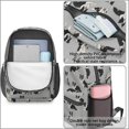 thumbnail image 4 of Border Collie Gray Pattern 17" Waterproof Oxford School Backpacks for Teens, S-Shape Padded Straps, for School, Travel, Hiking, Camping, 4 of 5