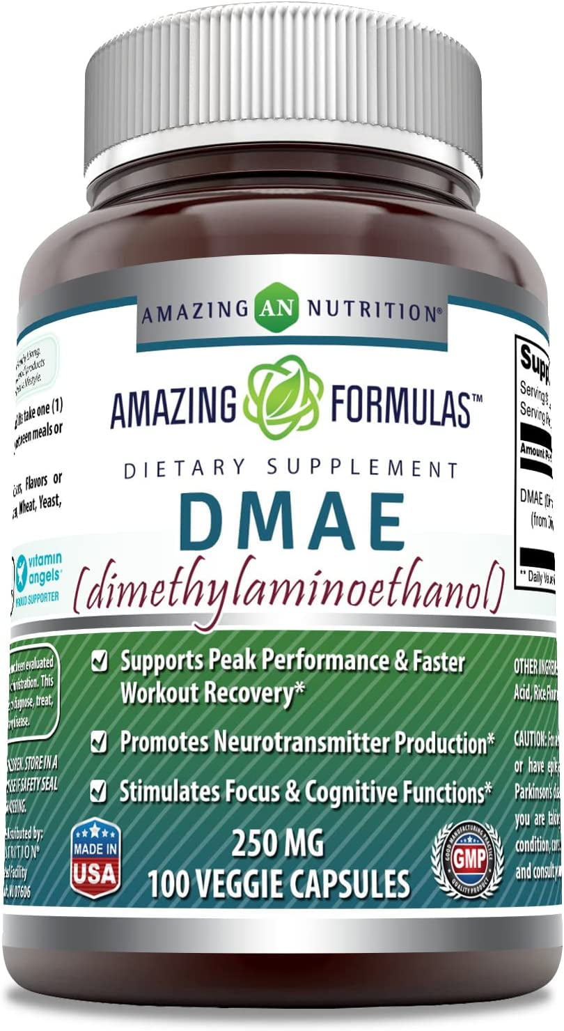 Amazing Formulas DMAE (Dimethylaminoethanol) 250mg Veggie Capsules