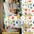 thumbnail image 5 of Football and Basketball White Pattern Round Tablecloth 70"x70", Wrinkle Resistant Wipeable Table Cover for Kitchen Dining Room Picnic Patio and Party, 5 of 6