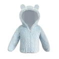 thumbnail image 2 of hengsof Bear Ears Shape Fleece Warm Hoodies Clothes Toddler Zip-up Light Jacket Fall Winter Sweatshirt Outwear for Baby, 2 of 5