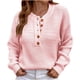 thumbnail image 1 of Suéteres Para Mujer, Suéteres de Otoño , Moda Informal, Cuello en V, Color Sólido, Blusa de Manga Larga Odeerbi ODB147237, 1 of 6