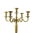 thumbnail image 3 of Koyal Wholesale Vintage Gold 5 Arm Metal Candelabra, 24", Candle Holder Centerpiece, 3 of 4