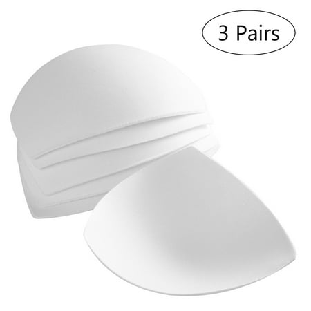 

Hemoton 3 Pairs Women Removable Smart Cups Bra Inserts Pads For Swimwear Sports (White)