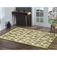 thumbnail image 2 of LBaiet 5' x 7' Green and Beige Geometric Triangle Pattern Rectangular Area Throw Rug, 2 of 4