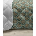 thumbnail image 3 of White Down Alternative Comforter, Big and Nested Circles Lapping over Conceptual Ocean Waves Sea Inspired Design, Microfiber Quilt for All Season, 5 Sizes, Pale Blue White, by Ambesonne, 3 of 3