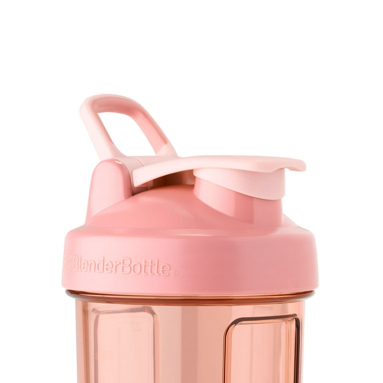 BlenderBottle Classic Shaker Bottle, 28-Ounce (2 Pack), All Pink and Coral  & Classic V2 Shaker Bottle, 28-Ounce, Clear/Black