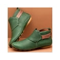 thumbnail image 3 of Frontwalk Ladies Booties Slip On Ankle Casual Flat Boots Walking Resistant Womens Low Heel Green 5.5, 3 of 3