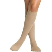 Sigvaris Well Being 146 Women's Casual Cotton 15-20 Knee High Compression Socks Khaki B