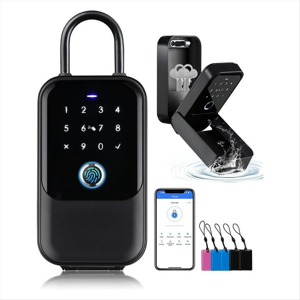 Caja Smartlock, Caja de Seguridad con Llave Caja Seguridad con Llave Inteligente Inalámbrica Aplicación de Caja Seguridad Electrónica, Agente de Bienes Raíces Oficina Hogar Almacén