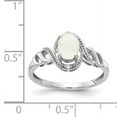 thumbnail image 2 of 10K White Gold Opal Diamond Ring, 2 of 2