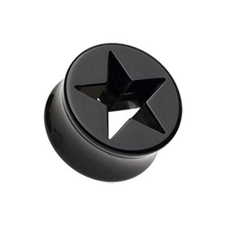 

Hollow Star Double Flared Ear Gauge Plug