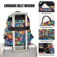 thumbnail image 3 of FORMRS Mini Backpack Purse for Women Quilted Travel Daypack Casual Shoulder Bag, Vibrant Art Leaves Pattern, 3 of 7