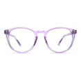 thumbnail image 1 of Round Keyhole Thin Plastic Horn Rim Blue Light Filtering Computer Glasses Purple, 1 of 4