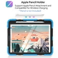thumbnail image 5 of DuraSafe Cases iPad PRO 12.9 3 4 5 6 [ iPad Pro 12.9 6th 2022 5th 2021 4th 2020 3rd 2018 ] A2436 A2764 A2437 A2378 A2461 A2379 A1876 A2014 A1895 A2229 A2069 A2232 Kick Stand Rugged Case - Sky Blue, 5 of 7