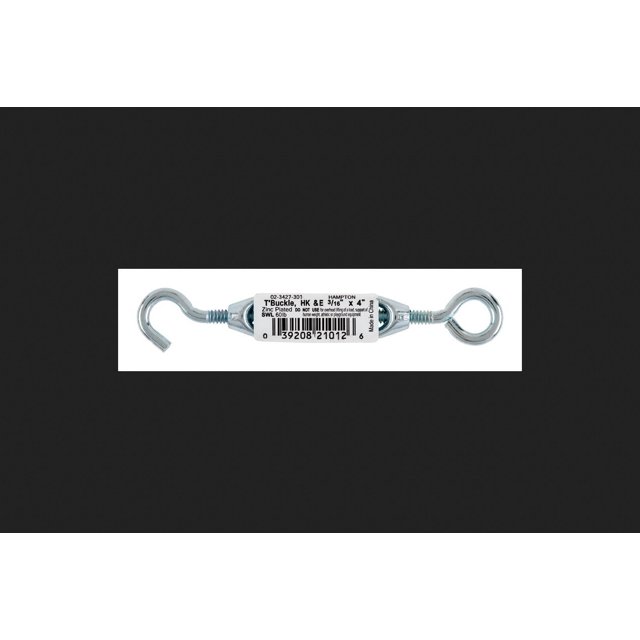 Turnbuckle Hampton L4 x 2.1 pulgadas, acero, 32 kg, gancho y ojal