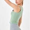 thumbnail image 4 of Women's Crop Workout Tops Athletic Sleeveless Slim Fit Yoga Tees Running Gym Shirts for Women, 4 of 5