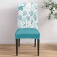 thumbnail image 4 of Chair Covers Summer Ocean Sea Coral Dining Chair Slipcovers Shell Green Star Turtle Seahorse Stretch Removable Chair Seat Protector Party Decoration Set of 4, 4 of 6