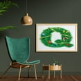 thumbnail image 2 of Christmas Alphabet Wall Art with Frame, Q Letter with Holiday Motif Print on Plain Backdrop, Printed Fabric Poster for Bathroom Living Room, 35" x 23", White Green Vermilion, by Ambesonne, 2 of 2