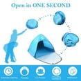 thumbnail image 5 of Blusmart 2-3 Person Pop up Beach Tent Sun Shelter UPF 50+ Anti-UV  Portable Waterproof Fishing Camping Tent with Carry Bag, Blue, 5 of 11