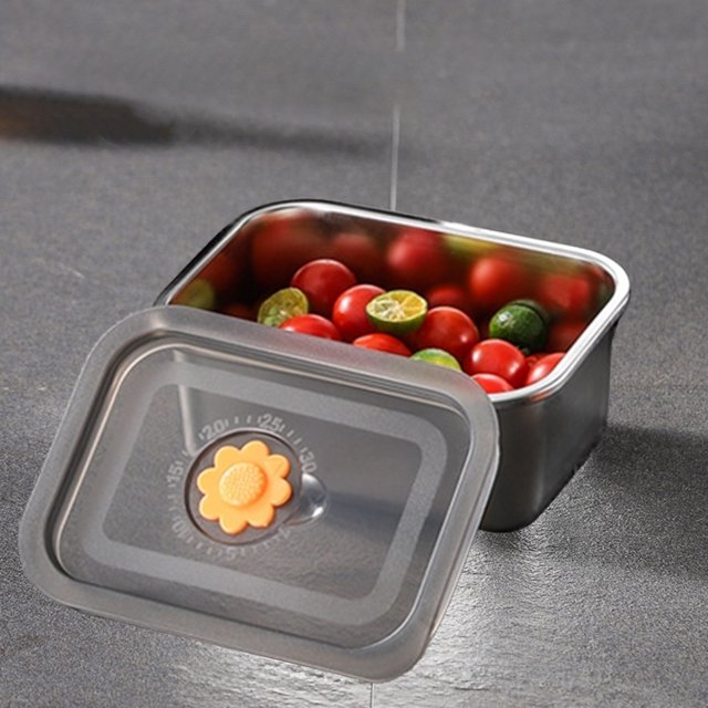 Border Student Bento Box Children Sealed Fruit Box Salad Box Work Microwave Lunch Box Chopsticks Dip Container Cute Kids Bento Lunch Box
