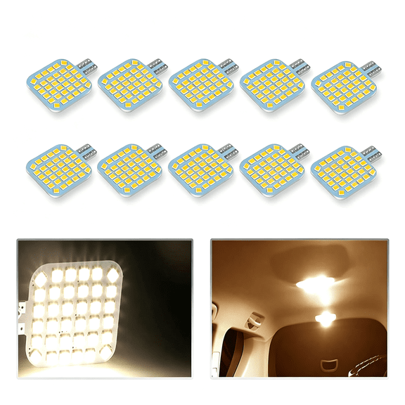 HIBIBUD 10Pcs T10 921 922 912 194 Rv Interior Led Light Bulbs,Super Bright Led Bulbs Replacement Lighting 36-Smd 2835 3200K Warm White for 12V Rv Camper Trailer Motorhome Boat Car Marine Light