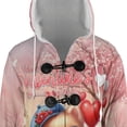 thumbnail image 4 of Happy Valentine’s Day Adorable Pomeranian Puppy Holding Heart Balloon All Over Print 3D Hooded Duffle Toggle Coat Pom Dog Lover Gifts - 00030, 4 of 6